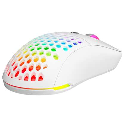 FURYZ 16000 DPI 3335 Sensör 2.4G ve Type C Beyaz 1 MS Tepki Süresi Hareket Sensörlü RGB Ledli Gaming Mouse