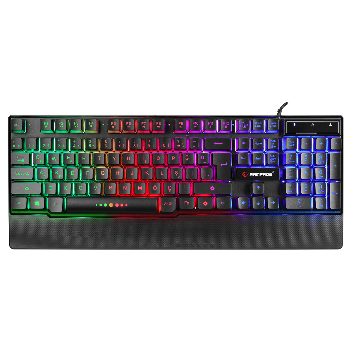 KB-R66 BUBBLE USB Rainbow Backlit Q Multimedia Gaming Keyboard – Rampage