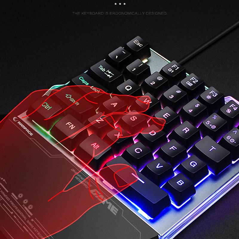 Kb-R24 X-Mini RGB Metal Taban Gövdeli Oyuncu Klavyesi – Rampage