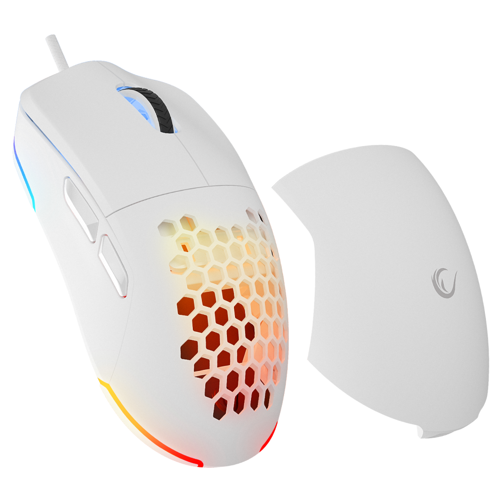 Rampage BLINK Beyaz 7 Makro Tuşlu RGB 12800 DPI Gaming Oyuncu Mouse